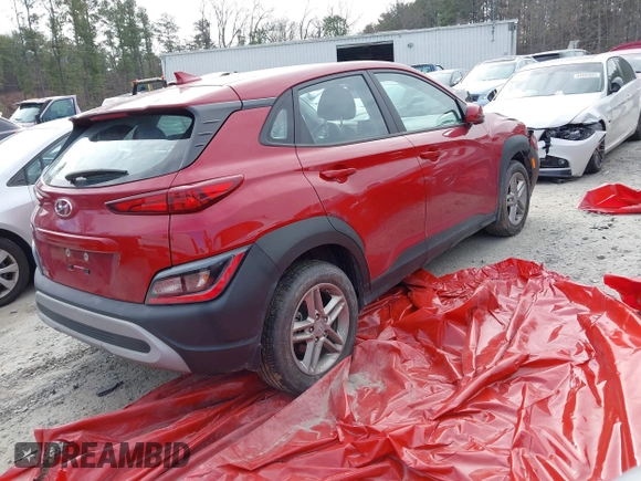 2022 Hyundai Kona Preferred with VIN KM8K22AB9NU856973, listed as a IAAI auction lot 41621249 with 65,291 mi miles. Bid and sale history available at carsss.com. Image 4.