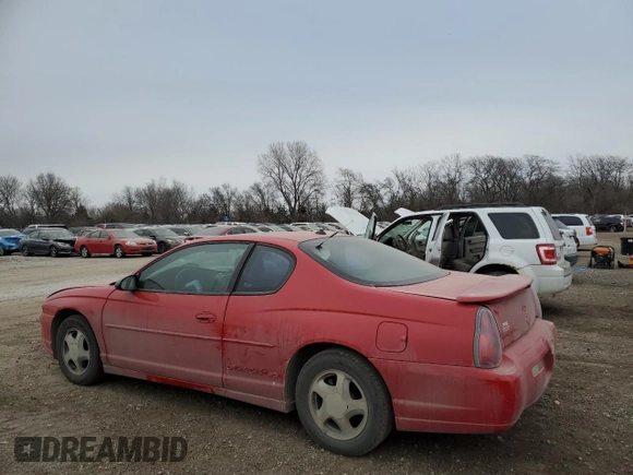 2004 Chevrolet Monte Carlo SS with VIN 2G1WX12K449193350, listed as a Copart auction lot 44987355 with 141,715 mi miles and Salvage Title. Bid and sale history available at carsss.com. Image 2.