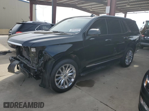 2023 Cadillac Escalade 4WD Premium Luxury with VIN 1GYS4BKL0PR368033, listed as a Copart auction lot 45036955 with 45,768 mi miles and Clean title. Bid and sale history available at DreamBid. Image 1.