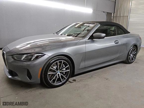 2025 BMW 4 Series 430i with VIN WBA33DB02SCS96792, listed as a Copart auction lot 49507665 with 9,494 mi miles and Clean Title. Bid and sale history available at carsss.com. Image 1.