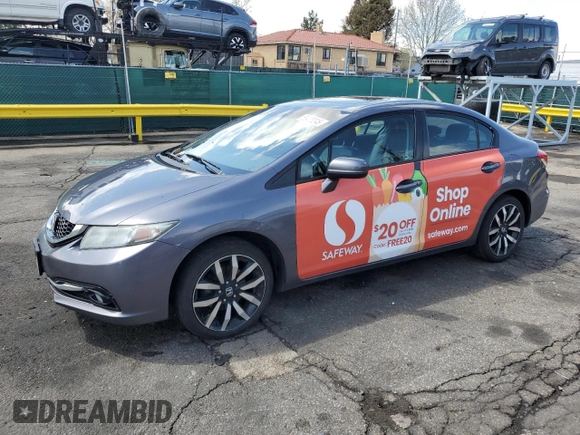 2015 Honda Civic EX-L z VIN 2HGFB2F94FH542794, wystawiony jako Copart lot #55478245 z przebiegiem 149 903 mil mil oraz Szkoda całkowita • Salvage title. Historia ofert i sprzedaży dostępna na DreamBid. Obrazek 1.