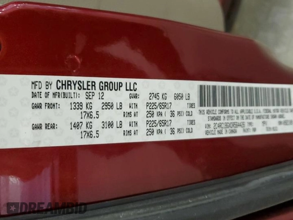 2013 Chrysler Town & Country Touring with VIN 2C4RC1BGXDR564426, listed as a Copart auction lot 54283015 with 203,352 mi miles and Clean Title. Bid and sale history available at carsss.com. Image 13.