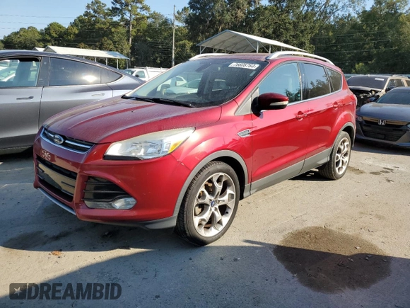 2014 Ford Escape Titanium with VIN 1FMCU0JXXEUD13856, listed as a Copart auction lot 76608764 with 116,178 mi miles and Clean Title. Bid and sale history available at carsss.com. Image 1.
