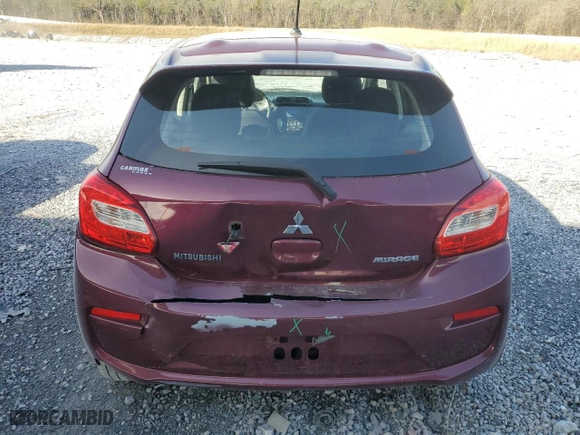 2019 Mitsubishi Mirage ES with VIN ML32A3HJ4KH003110, listed as a Copart auction lot 45547795 with 67,443 mi miles and Salvage Title. Bid and sale history available at carsss.com. Image 6.