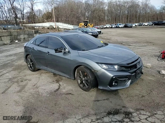2020 Honda Civic Hatchback EX with VIN SHHFK7H64LU401772, listed as a Copart auction lot 49626945 with 0 mi miles and Salvage Title. Bid and sale history available at carsss.com. Image 10.