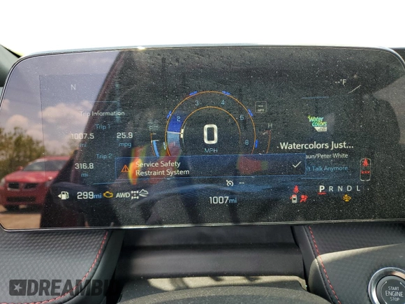2025 Chevrolet Equinox AWD RS with VIN 3GNAXTEG5SL227155, listed as a Copart auction lot 55302955 with 1,007 mi miles and Salvage title. Bid and sale history available at DreamBid. Image 9.
