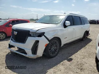2023 Cadillac Escalade ESV AWD V-Series z VIN 1GYS4SK96PR552557, wystawiony jako Copart lot #53457655 z przebiegiem Nie podano mil oraz Szkody całkowita. Historia ofert i sprzedaży dostępna na DreamBid. Obrazek 1.