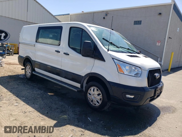 2021 Ford Transit Cargo with VIN 1FTBR1Y86MKA70224, listed as a Copart auction lot 54850495 with 42,101 mi miles and Salvage title. Bid and sale history available at DreamBid. Image 4.