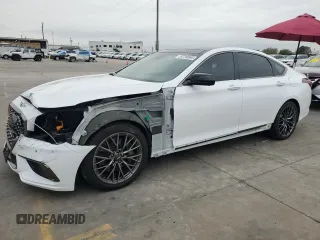 2019 Genesis G80 3.3T Sport with VIN KMTFN4JB0KU320970, listed as a Copart auction lot 79726564 with 65,892 mi miles and Salvage Title. Bid and sale history available at carsss.com. Image 1.