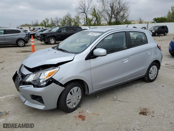 2024 Mitsubishi Mirage ES with VIN ML32AUHJ6RH020717, listed as a Copart auction lot 52878845 with 0 mi miles and Clean Title. Bid and sale history available at carsss.com. Image 1.