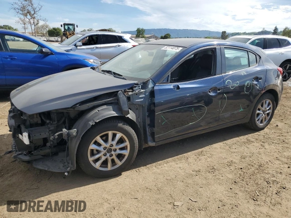 2015 Mazda 3 i Touring with VIN JM1BM1L74F1243583, listed as a Copart auction lot 52114075 with 78,334 mi miles and Salvage Title. Bid and sale history available at carsss.com. Image 1.