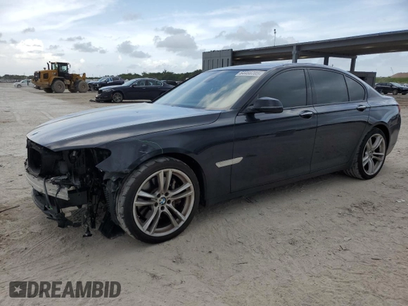 2013 BMW 7 Series 750i with VIN WBAYA8C56DC996704, listed as a Copart auction lot 64466705 with 102,278 mi miles and Salvage title. Bid and sale history available at DreamBid. Image 1.