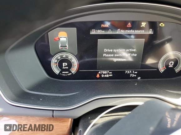 2022 Audi Q5 S line Premium Plus with VIN WA1EAAFY8N2054528, listed as a Copart auction lot 53096145 with 47,887 mi miles and Salvage Title. Bid and sale history available at DreamBid. Image 9.