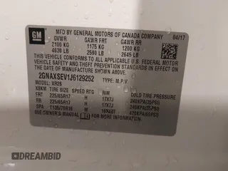 2018 Chevrolet Equinox LT with VIN 2GNAXSEV1J6129252, listed as a IAAI auction lot 41676676 with 112,909 mi miles and . Bid and sale history available at carsss.com. Image 9.