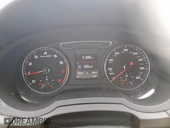 2016 Audi Q3 Premium Plus with VIN WA1EFCFS6GR005296, listed as a Copart auction lot 55215265 with 104,899 mi miles and Salvage title. Bid and sale history available at DreamBid. Image 9.