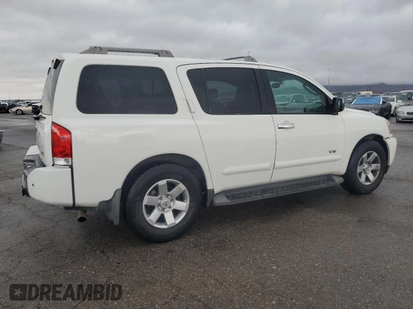 2006 Nissan Armada LE с VIN 5N1AA08A56N717127, выставлен на аукционе Copart как лот 44854175 с пробегом 130 852 миль миль и Списание • Salvage title. История ставок и продаж доступна на DreamBid. Изображение 3.