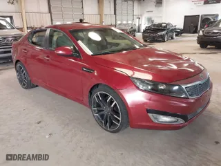 2012 Kia Optima LX with VIN 5XXGM4A75CG020124, listed as a IAAI auction lot 41748367 with 214,760 mi miles. Bid and sale history available at carsss.com. Image 1.