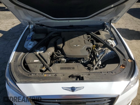 2019 Genesis G80 3.8L with VIN KMTFN4JEXKU326897, listed as a Copart auction lot 81956804 with 57,435 mi miles and Salvage Title. Bid and sale history available at DreamBid. Image 11.