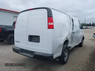 2023 Chevrolet Express Cargo with VIN 1GCWGAFP4P1176442, listed as a IAAI auction lot 42109509 with 42,680 mi miles and . Bid and sale history available at DreamBid. Image 4.
