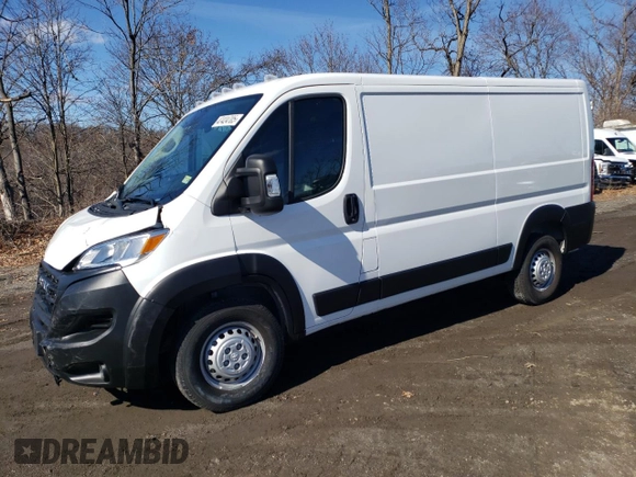 2024 Ram ProMaster Cargo with VIN 3C6LRVVG8RE145742, listed as a Copart auction lot 47424705 with 4,576 mi miles and Salvage Title. Bid and sale history available at DreamBid. Image 1.