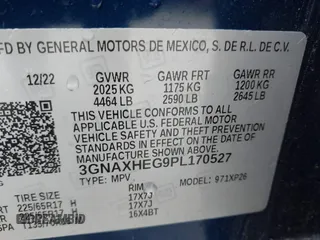2023 Chevrolet Equinox LS with VIN 3GNAXHEG9PL170527, listed as a IAAI auction lot 42518147 with 35,716 mi miles and . Bid and sale history available at DreamBid. Image 9.