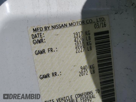 2016 Nissan Altima S z VIN 1N4AL3AP2GN354694, wystawiony jako Copart lot #58517605 z przebiegiem 152 128 mil mil oraz Szkoda całkowita • Salvage title. Historia ofert i sprzedaży dostępna na DreamBid. Obrazek 13.