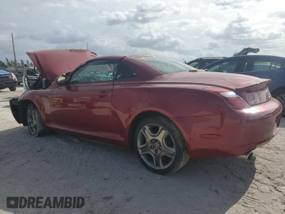 2006 Lexus SC 430 with VIN JTHFN48Y369009713, listed as a Copart auction lot 50726795 with 178,509 mi miles and Salvage title. Bid and sale history available at DreamBid. Image 2.