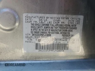 2015 Nissan Note SR with VIN 3N1CE2CP9FL418008, listed as a Copart auction lot 60336955 with 104,190 mi miles and Salvage title. Bid and sale history available at DreamBid. Image 12.