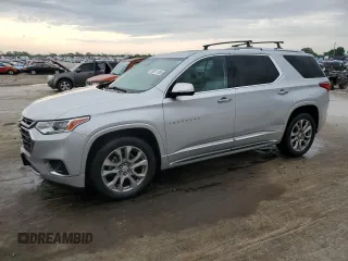 2018 Chevrolet Traverse Premier z VIN 1GNERKKW2JJ271220, wystawiony jako Copart lot #55011135 z przebiegiem 99 274 mil mil oraz Szkoda całkowita • Salvage title. Historia ofert i sprzedaży dostępna na DreamBid. Obrazek 1.