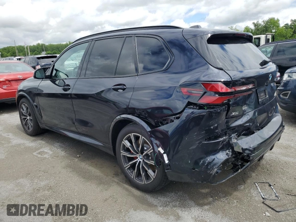 2024 BMW X5 M60i with VIN 5UX33EU08R9W18668, listed as a Copart auction lot 51631284 with 875 mi miles and Salvage Title. Bid and sale history available at carsss.com. Image 2.
