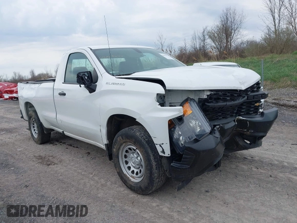2021 Chevrolet Silverado 1500 Work Truck with VIN 3GCNWAEH5MG369642, listed as a IAAI auction lot 42029233 with 93,036 mi miles. Bid and sale history available at carsss.com. Image 1.