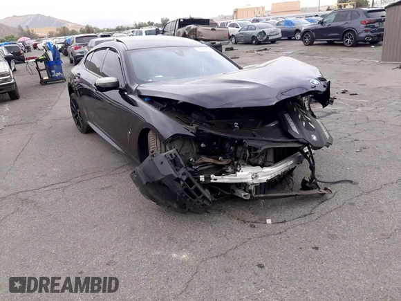 2020 BMW 8 Series M850i with VIN WBAGV8C09LCE58018, listed as a Copart auction lot 75584913 with 0 mi miles. Bid and sale history available at carsss.com. Image 10.