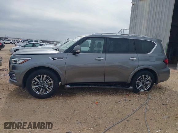 2021 Infiniti QX80 PREMIUM SELECT with VIN JN8AZ2AF9M9718838, listed as a IAAI auction lot 41797875 with 80,597 mi miles. Bid and sale history available at carsss.com. Image 14.