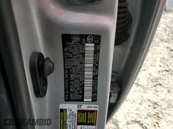 2013 Toyota Corolla L with VIN 2T1BU4EE4DC061663, listed as a Copart auction lot 48504935 with 72,119 mi miles and Salvage Title. Bid and sale history available at DreamBid. Image 13.