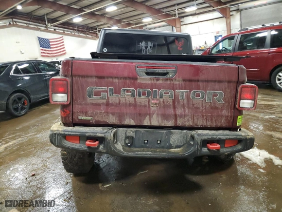 2022 Jeep Gladiator Rubicon with VIN 1C6JJTBM0NL123183, listed as a Copart auction lot 45107085 with 45,926 mi miles and Non Repairable. Bid and sale history available at carsss.com. Image 6.
