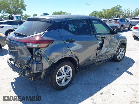 2023 Nissan Kicks S with VIN 3N1CP5BV5PL552026, listed as a IAAI auction lot 41882997 with 16,623 mi miles. Bid and sale history available at carsss.com. Image 4.