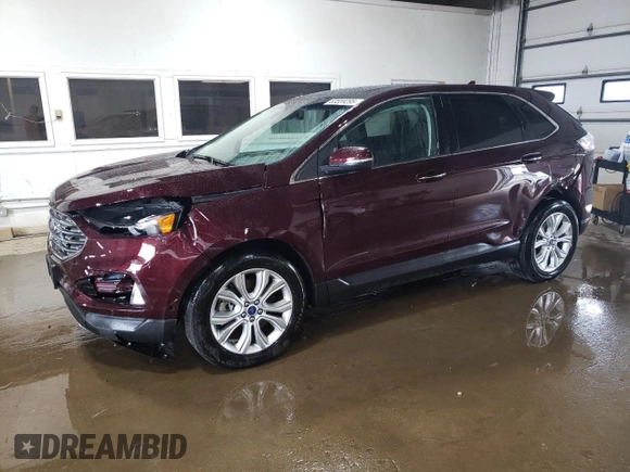 2020 Ford Edge Titanium z VIN 2FMPK4K9XLBA59857, wystawiony jako Copart lot #63559295 z przebiegiem Nie podano mil oraz Szkoda całkowita • Salvage title. Historia ofert i sprzedaży dostępna na DreamBid. Obrazek 1.