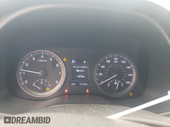 2017 Hyundai Tucson Sport with VIN KM8J33A23HU355807, listed as a Copart auction lot 58431795 with 127,353 mi miles and Salvage title. Bid and sale history available at DreamBid. Image 9.