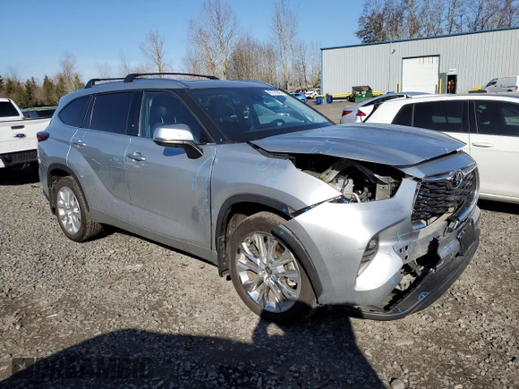 2023 Toyota Highlander L with VIN 5TDKDRBH1PS047176, listed as a Copart auction lot 47275345 with 19,473 mi miles and Salvage title. Bid and sale history available at DreamBid. Image 4.
