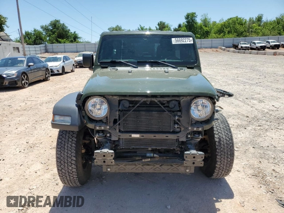 2021 Jeep Wrangler Unlimited Willys z VIN 1C4HJXDG9MW509488, wystawiony jako Copart lot #56692275 z przebiegiem 46 422 mil mil oraz Szkoda całkowita • Salvage title. Historia ofert i sprzedaży dostępna na DreamBid. Obrazek 5.