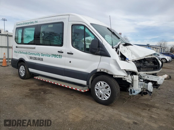 2018 Ford Transit Passenger XL with VIN 1FBZX2CM3JKB15408, listed as a Copart auction lot 49072305 with Not Provided miles and Salvage Title. Bid and sale history available at carsss.com. Image 4.