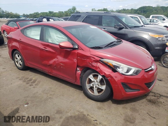 2014 Hyundai Elantra SE z VIN KMHDH4AE6EU196016, wystawiony jako Copart lot #58425485 z przebiegiem 194 100 mil mil oraz Szkoda całkowita • Salvage title. Historia ofert i sprzedaży dostępna na DreamBid. Obrazek 4.
