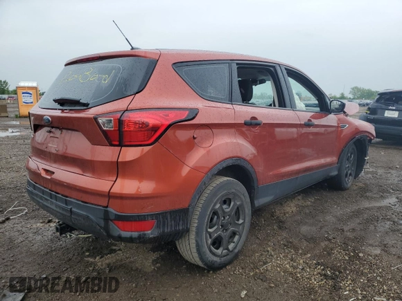 2019 Ford Escape S with VIN 1FMCU0F75KUC55191, listed as a Copart auction lot 58236645 with Not provided miles and Salvage title. Bid and sale history available at DreamBid. Image 3.