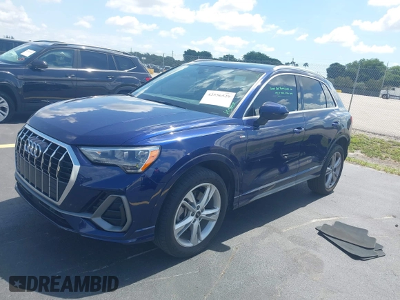 2021 Audi Q3 S line Premium with VIN WA1DECF37M1032508, listed as a IAAI auction lot 42556529 with 55,125 mi miles and . Bid and sale history available at DreamBid. Image 17.