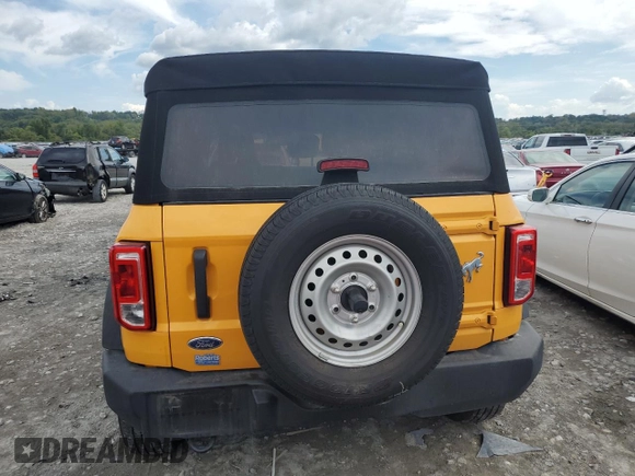 2022 Ford Bronco with VIN 1FMDE5BHXNLB40934, listed as a Copart auction lot 70828274 with 69,791 mi miles and Salvage Title. Bid and sale history available at carsss.com. Image 6.