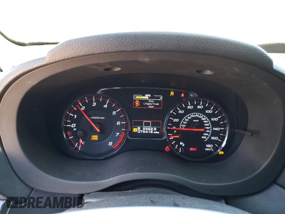 2018 Subaru WRX Premium with VIN JF1VA1B65J9803903, listed as a Copart auction lot 72240224 with 75,416 mi miles and Salvage Title. Bid and sale history available at carsss.com. Image 9.