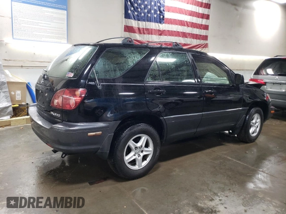 1999 Lexus RX 300 Luxury SUV with VIN JT6HF10UXX0070259, listed as a Copart auction lot 81838344 with 161,232 mi miles and Salvage Title. Bid and sale history available at carsss.com. Image 3.