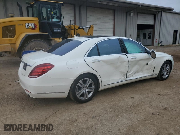 2017 Mercedes-Benz S 550 with VIN WDDUG8CB2HA318206, listed as a Copart auction lot 43399165 with 64,650 mi miles and Salvage Title. Bid and sale history available at carsss.com. Image 3.