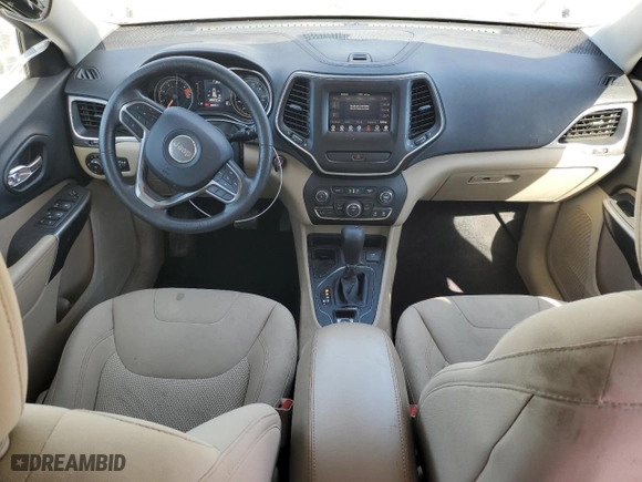 2019 Jeep Cherokee Latitude with VIN 1C4PJLCBXKD242803, listed as a Copart auction lot 53848294 with 85,380 mi miles and Salvage Title. Bid and sale history available at carsss.com. Image 8.