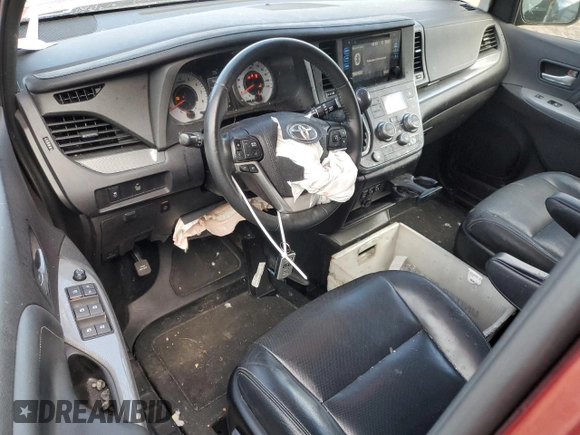 2015 Toyota Sienna SE with VIN 5TDXK3DC9FS565674, listed as a Copart auction lot 81254394 with 56,502 mi miles and Salvage Title. Bid and sale history available at DreamBid. Image 8.